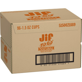 Jif Peanut Butter Natural To Go, 1.5 Ounces, 96 Per Case