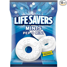 Lifesavers Pep-O-Mint Candy, 6.25 Ounces, 12 Per Case
