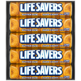 Lifesavers Butter Rum Candy, 1.14 Ounces, 20 Per Box, 15 Per Case