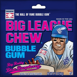 Big League Chew Big League Chew Blue Raspberry, 2.12 Ounce, 12 Per Box, 9 Per Case