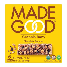 Madegood Chocolate Banana Granola Snack Bar, 0.85 Ounces, 6 Count, 6 Per Case