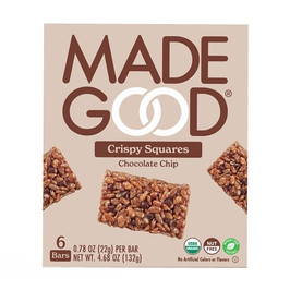 Madegood Chocolate Chip Crispy Squares, 6 Count, 6 Per Case