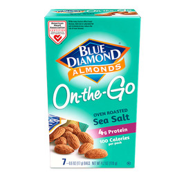 Blue Diamond Almonds Oven Roasted Sea Salt 100 Calorie Pack, 4.2 Ounce, 6 Per Case