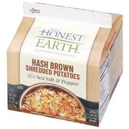 Idahoan Foods Honest Earth Shredded Hashbrown with Hint Of Sea Salt and Pepper, 1.25 Pound, 8 per case