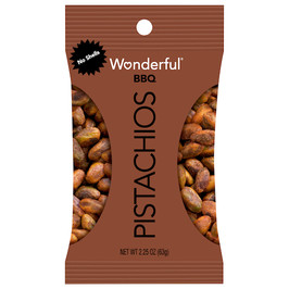 Wonderful Pistachios Pistachio No Shell Barbecue, 2.25 Ounces, 24 Per Case