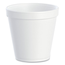 Dart Foam Containers, Squat, 16 Oz, White, 25/bag, 20 Bags/carton