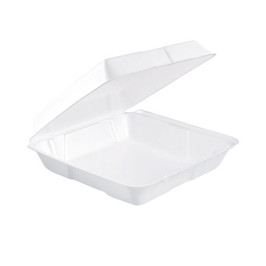 Dart Foam Hinged Lid Containers, 9.25 X 9.5 X 3, 200/carton