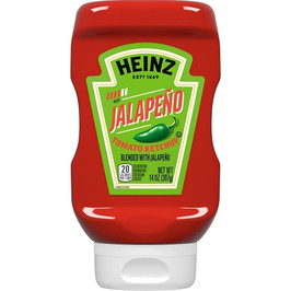 Heinz Tomato Ketchup Blended with Real Jalapeno, 14 Ounce, 6 per case