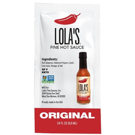 Lola s Original Fine Hot Sauce Packet, 0.25 Ounce, 200 Each
