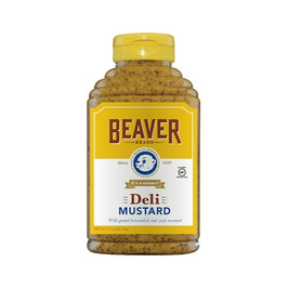 Beaver Deli Horseradish Mustard Bottle, 12.5 Ounce, 6 Per Case