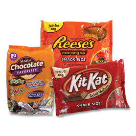 National Brand Chocolate Party Assortment, Mars Asst/Kit Kat/Reese's Peanut Butter Cups, 3 Bag Bundle