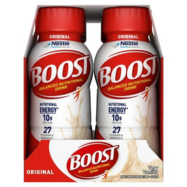 Boost Original Very Vanilla Nutritional Drink, 8 Fluid Ounce, 6 Per Box, 4 Per Case