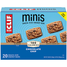 Clif Bar Chocolate Chip Minis, 19.8 Ounces, 4 Per Case