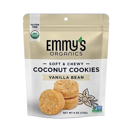 Emmy s Organics Vanilla Bean Coconut Cookies, 4 Oz, 24 Per Case