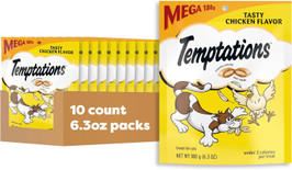 Whiskas Temptations Tasty Chicken Flavor Mega Bag, 6.3 Ounces, 10 Per Case