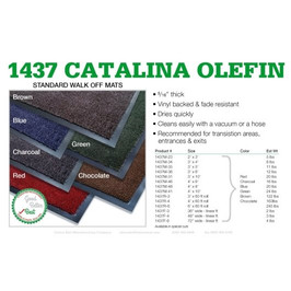 Cactus Mat Chocolate Brown Standard Duty Catalina Olefin Walk Off Mat, 3 x 5 feet, 1 Per Case