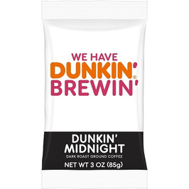Dunkin' Midnight Fraction Pack Roast And Ground, 3 Ounce, 24 Per Case Dunkin' Midnight Fraction Pack Roast And Ground, 3 Ounce, 24 Per Case