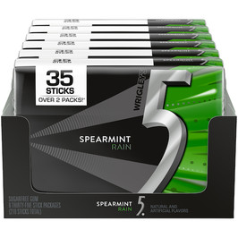 Five Rain Sugar Free Gum Stick - 35 Sticks, 6 Per Pack, 8 Per Case