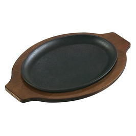 Lodge Cast Iron Handleless Oval Serving 10 X 7.5 Griddle, 6 Per Case