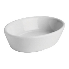 Hall China Oval Baker (6 Oz) White, 2 Dozen