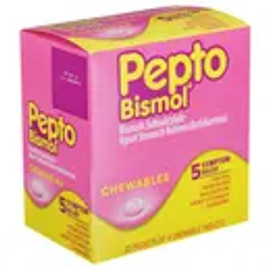 Pepto-Bismol Regular Strength Original Box, 4 Count, 32 Per Pack, 12 Per Case