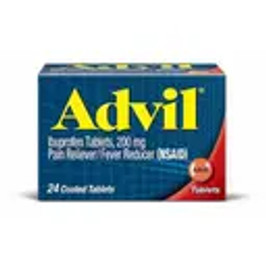 Advil Ibuprofen Tablets, 24 Count, 6 Per Pack, 12 Per Case