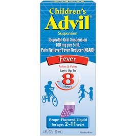 Advil Childrens Suspension Liquid Grape, 4 Ounce, 3 Per Pack, 12 Per Case