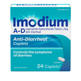 Imodium A-D Caplets, 24 Count, 6 Per Pack, 4 Per Case