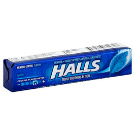 Halls Menthol Eucalyptus Cough Drops, 9 Count, 20 Per Pack, 24 Per Case