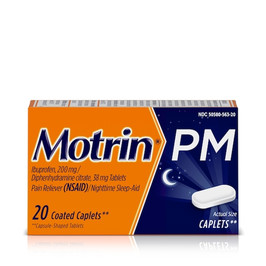 Motrin Pm Caplets, 20 Count, 6 Per Pack, 4 Per Case