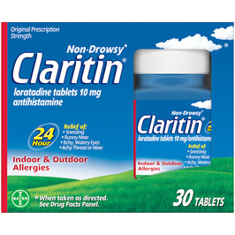 Claritin 24 Hour Non-Drowsy Allergy Relief Tablets, 30 Piece, 6 Per Pack, 6 Per Case
