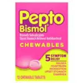 Pepto-Bismol Multi-Symptom Original Chewable Tablets, 24 Count, 1 Per Case