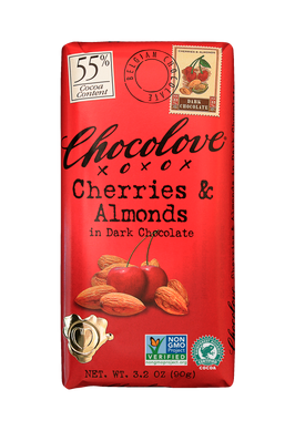 Chocolove Xoxox Cherries & Almonds in Dark Chocolate