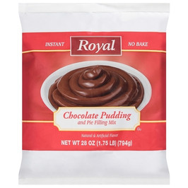 Royal Chocolate Flavored Instant Pudding Mix & Pie Filling, 28 Ounce, 12 Per Case