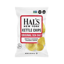 Hal s Ny Original Sea Salt Chips Bag, 2 Ounce, 24 Per Case