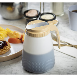 Tablecraft 48 Ounce Almond Top Polyethylene Dispenser, 6 Each