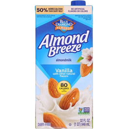Almond Breeze Vanilla Almondmilk Cartons, 32 Fluid Ounce, 12 Per Case
