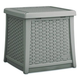 Elements End Table with Storage, Square, 18.75w x 18.75d x 18h, Dove Gray Top, Dove Gray Base
