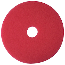 16", RED, BUFFING FLOOR PADS, 3M, 5/CT