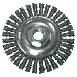 Anchor Brand Stringer Bead Wheel Brush, 4" x 3/16", 0.02 in, Carbon Steel, 5 Per Box