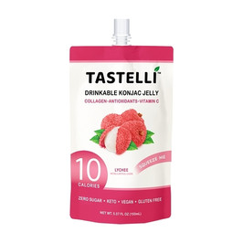 Tastelli Lychee Drinkable Jelly, 5.07 Ounce, 4 Per Pack, 10 Packs Per Case