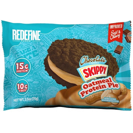 Redefine Foods Chocolate Peanut Butter Oatmeal Protein Pie Warehouse Case Shipper, 2.47 Ounce, 8 Per Pack, 2 Per Case