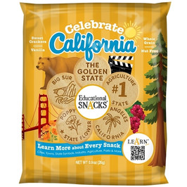 Educational Snacks Vanilla Crackers Celebrate California, 0.9 Ounce, 120 Per Case