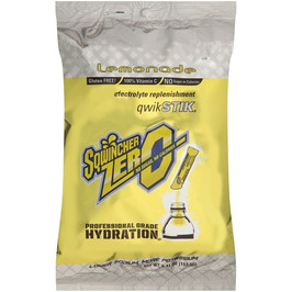 Sqwincher Qwik Sticks Zero - Lemonade Electrolyte Powder Packets, 0.11 Ounce, 50 Per Pack, 10 Per Case