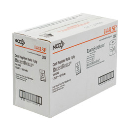 National Checking Tape Register Roll, White, 1 Ply, 44mm