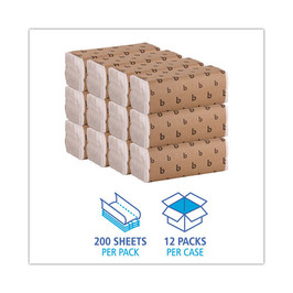 C-fold Paper Towels, Bleached White, 200 Sheets/pack, 12 Packs/carton