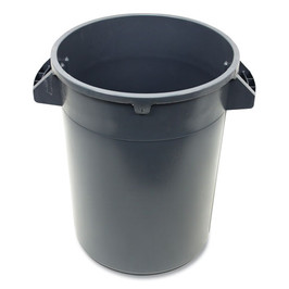 Gator Plus Container, Round, Plastic, 32 Gal, Gray