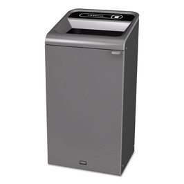 Configure Indoor Recycling Waste Receptacle, 23 Gal, Gray, Landfill