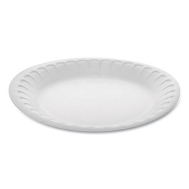 Unlaminated Foam Dinnerware, Plate, 7" Dia, White, 900/carton