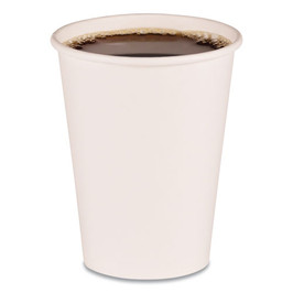 Paper Hot Cups, 12 Oz, White, 20 Cups/sleeve, 50 Sleeves/carton